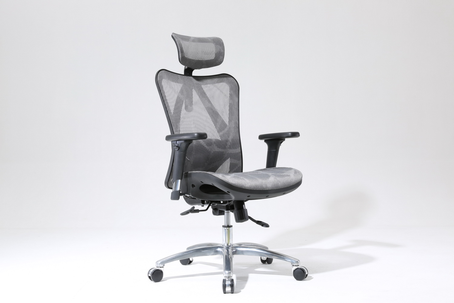 SIHOO M57 Ergonomic Mesh Seat, Headrest, Armrest - Grey