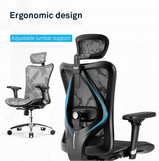 Sihoo M57 Ergonomic Office Chair (Black) - Fairwaytrading