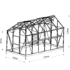 Fairway Kiwi Prime Glasshouse 6x12ft 4mm tempered glass (Single Door)